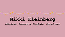 Officiant Nikki Kleinberg
